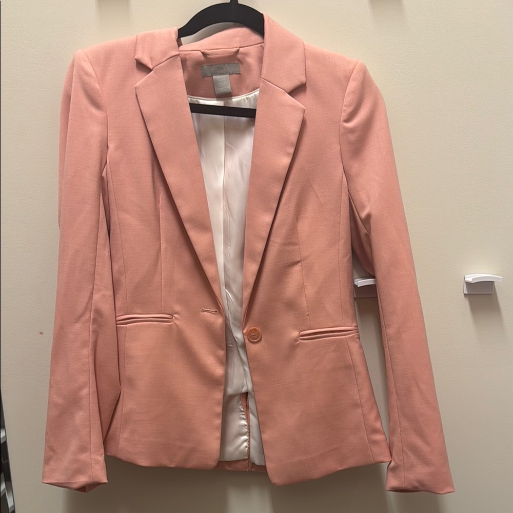 H&M Pink Tailored Blazer for Smart Casual Wear
